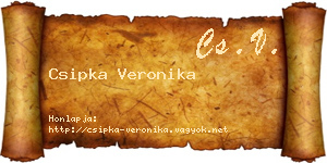 Csipka Veronika névjegykártya